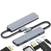 In 1 USB C Hub Adapter Dongle zu 4KHDMI mit USB2.0 USB3.0 Port SD/TF Kartenleser kompatibel für Laptops Gam