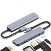 I 1 USB C Hub -adapterdongel till 4KHDMI med USB2.0 USB3.0 Port SD/TF -kortläsare kompatibel för bärbara datorer GAM