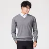 Мужские свитера, мужские пуловеры, зимняя мода, свитер с v-образным вырезом, шерстяные вязаные джемперы, мужская шерстяная одежда, стандартные топы 220921