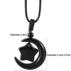 Подвесные ожерелья Tumbeelluwa Healing Black Obsidian Star Moon Ожерелие Ожерелие веревочная цепь винтажные украшения для моды Woemn Men