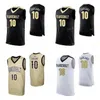 Nik1 NCAA College Vanderbilt Commodores Basketball Jersey 4 Kenyon Martin Jr 4 Wright 5 DJ Harvey 13 Matthew Moyer Cousu sur mesure