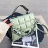 2022 New Fashion Evening Bags 여성 크로스 바디 백 직조 플랩 품질 가죽 두꺼운 체인 어깨 메신저 여성 핸드백 및 지갑 최고 품질