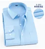 Chemises décontractées pour hommes Haute qualité hiver automne hommes grande taille grande robe chemise à manches longues 6XL 8XL 10XL 12XL chemises de bureau formelles Business bleu 220920