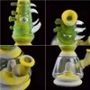 Smokig accessoires 7 '' glaçure colorée aspiration droite conduites d'eau de fumée narguilé dab rig