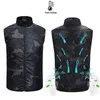 Giacche da uomo Uomo Estate Camouflage Aria condizionata Abbigliamento Ventola Gilet di raffreddamento Ricarica USB Raffreddamento Gilet sportivo da uomo Raffreddamento esterno 220921