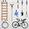 Haken zware metalen haak wandbevestiging garage organizer fietsschop hamer hanger ladders tuingereedschap antislip opslag ijzer3882400