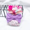 3 pièces/ensemble mignon bébé cheveux accessoires bandeau Turban fleur nouveau-né fille bandeaux élastique enfants bandeau 20220921 E3