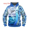 Męskie bluzy z kapturem Śliczne morze zwierzę Dolphin 3D Printed Blapa Moda Mens Harajuku Streetwear Pullover Zabawny bluza unisex swobodne koszule