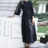 Ethnic Clothing Robe longoe femme ramadan eid mubarak muzułmańska moda satynowa sukienki dla kobiet hidżab długie sukienka Abaya Dubai Turkey Islam