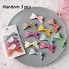 Hårtillbehör 3st/Set Frosted Candy Colors Clips Fashion Hairgrips Plastic Flowknot Hairpins Girls Barrettes