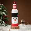 Cartoon Knitted Christmas Wine Bottle Set Decorations Santa Elk Christmas Products Supplies Xmas RRE14808