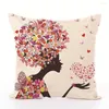 Pillow Pillowcase Fairytale Style Flower Fairy Stamping Linen Decoration Butterfly Girl Home Living Room DecorationDIY