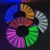 Lysande fällbara fläkt med lekfläkt Färgglad handhållen Abanico LED -fans Dance Glow in the Dark Evening Accessory 6 Colors 921