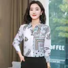 Women's Blouses Drop Spring Summer Fall Runway Vintage Floral Print Collar Long Sleeve Womens Party Casual OL Work Top Shirts Blouse