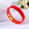 Le bracelet de drapeau de la coupe du monde Glow américain Allemagne Qatar Angleterre Caoutchouc de silicone Mode Sport Bracelet Bracelets Classique Bracelet Lettre Bracelets