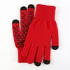 Size Knitted Warm Gloves Winter thickened anti slip wool outdoor riding touch screen gloves