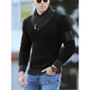 Maglioni da uomo Dolcevita Moda invernale Stile vintage Maschile Slim Fit Pullover caldi Lavorato a maglia di lana spessa Top 220920