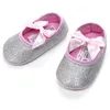 Premiers Marcheurs Mignon Bébé Fille Princesse Bowknot Anti-Clip Coton Toddler Infant Born Berceau Chaussures Robe Prewalker