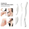 Benmassagerare Rostfritt stål Fascial Kniv Set Fascia Tissue Muscle Fibrers släpp Guasha Scraper Fitness Sportmuskler Massager Relief Smärta 220921