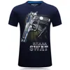 Heren t shirts 2022 coole mannen 3D pistool print zwarte geweren t-shirt militaire stijl o-neck leger groen heren shirt groot formaat 6xl Tees