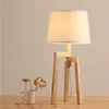 Table Lamps Min Sen Huang Simple Wooden Study Bedroom Three Legged Lamp Bar Leisure Hall Decorative Lighting