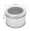 Caixas de relógio Round Metal Metal Jewelry Wrist Box Storage Organizer Case With Cushion1