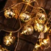 Party Decoration Christmas Dress Up LED -lampor String Ball Holiday Decorations F￤rgglada ornament som blinkar ljus