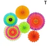 Feestdecoratie grijs goud zwart wielweefsel papier fans bloemen ballen lantaarns decor ambacht voor verjaardag bruiloft l4l4