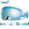 Ski Goggles COPOZZ Brand Professional Ski Goggles Double Layers Lens Anti-fog UV400 Big Ski Glasses Skiing Snowboard Men Women Snow Goggles 220920