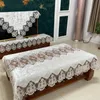 Tischtuch verdickte Chenille Highgrade Stickerei Tischdecke Hochzeitsfeier Home Decor Lace Tischtuch Möbel Staubabdeckung Mantel Mesa 220921