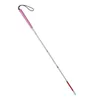 Trekkingstöcke 105 cm – 155 Aluminium-Klappstock, weiße Peitsche, 2 Spitzen, rosa Griff