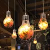 Hänglampor retro industriell stilbar ljuskrona simulering grön glödlampa lämplig för musikrestauranger och barer