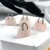 Mini breloques de sac en pierre naturelle, ornement, cristal de guérison, Reiki, Quartz Rose, améthyste, pendentif en pierre précieuse, artisanat, décoration de la maison, cadeau