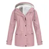 Womens Jackets Womens Autumn Winter Plus Velvet Outdoor Jacket Windproof Waterproof Mountaineering Hooded Coat 220921