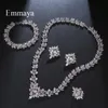 Other Jewelry Sets Emmaya Luxury Style Flower Shape Fascinating Design Fourpiece Set Fashion Necklace For Female Brilliant Jewelry Party Dressup 220921