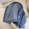 Giubbotti di jeans per bambini per ragazze Cappotti con ricami di fiori Primavera Autunno Moda Bambino Capispalla per bambini Jeans strappati Giubbotti Jean 20220921 E3