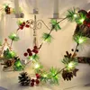 Juldekorationer 2023 år dekoration LED Light Rattan String Bell Tree Pendant Creative Decorative 220921