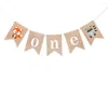 Party Decoration Animal Shecleban Banner F￶delsedagsdekorationer Barnstol Garland First Burlap Tortoise One Baby Show