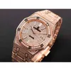 Luksusowe zegarki dla mężczyzn zegarki mechaniczne Najwyższa Szwajcarska klasa 15400 Diamond Rosegold Brand Sport Wristatches