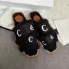 men women slides sandals designer slippers Woody flat mule in canvas shearling-lined White Black Grey Pink fur mens summer sandal fashion good