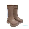 22SS Top Designer Rain Boots Rubber Round Head Luxe waterdicht