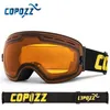 Ski Goggles COPOZZ Brand Professional Ski Goggles Double Layers Lens Anti-fog UV400 Big Ski Glasses Skiing Snowboard Men Women Snow Goggles 220920