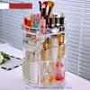 Caixas transparentes de armazenamento cosmético giram vestido de mesa acrílico Make Up Up Organizer Storage Rack Bandeja HH22-302