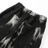 Jeans da uomo Aolamegs Uomo Tie Dye Stampa Stile Denim Pantaloni Larghi Elastici in vita Pantaloni dritti High Street Punk Cool Streetwear 220920