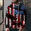 Felpe con cappuccio da uomo Felpe con bandiera americana 3D Stampa Felpa con cappuccio da uomo Felpe con cappuccio Abbigliamento Casual Allentato Streetwear Moda maschile Autunno Primavera Capispalla 4XL