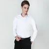 Men's Casual Shirts Bamboo Fiber Shirt Long Sleeve Stretch Free Care Comfort Soft Business Professional Formal Interview White Dress 220920