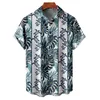 Mäns casual skjortor Mens Tryckt Hawaiian Short Sleeve Button Down Beach Shirt For Vintage Ethnic Men's Clothes Streetwear