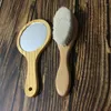 Fournitures de f￪te Custom One Set Baby Brosnen Brush Born Natural Wool Peigt Beauty Vanity Mirrors Hair Infant Head Massager