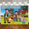 Party Supplies Po Background Custom Green Grass Farm Booth La Granja De Zenon Banner Kids 1st Birthday Backdrop Studio