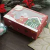 Wrap Prezent 22x15x7cm 12pcs Wesołych choinek Snowman House Paper Pasek Candle Jam Bake DIY Party Favors Prezenty Opakowanie 220922